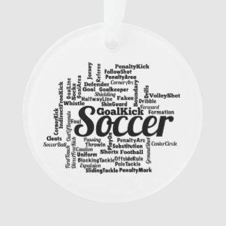 Soccer Word Cloud Ornament