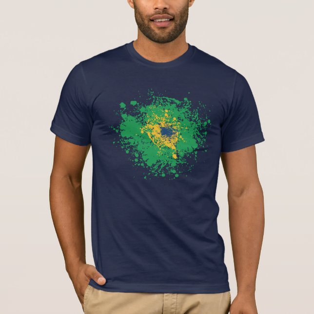 Soccer World Cup: Brazil Flag T-Shirt (Front)