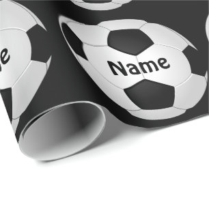 Soccer Wrapping Paper With Your NAME and COLORS