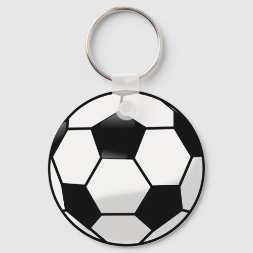 Soccerball Button Keychain