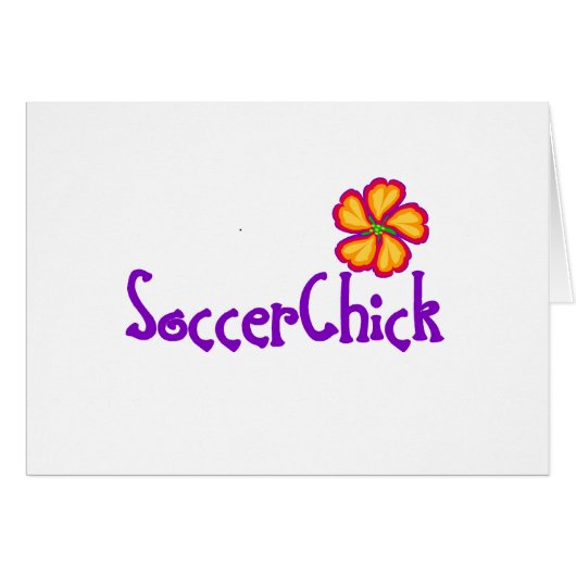 SoccerChick FlowerDark Cards (Front Horizontal)