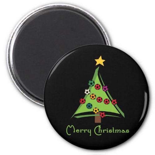 SoccerChickChristmasTree Magnet