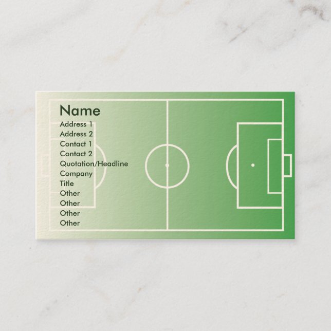 Soccerfield - Business Business Card (Front)