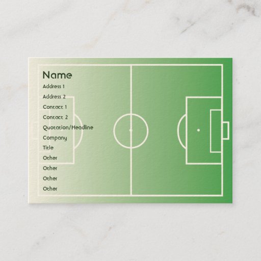 Customizable Soccerfield - Chubby Business Card