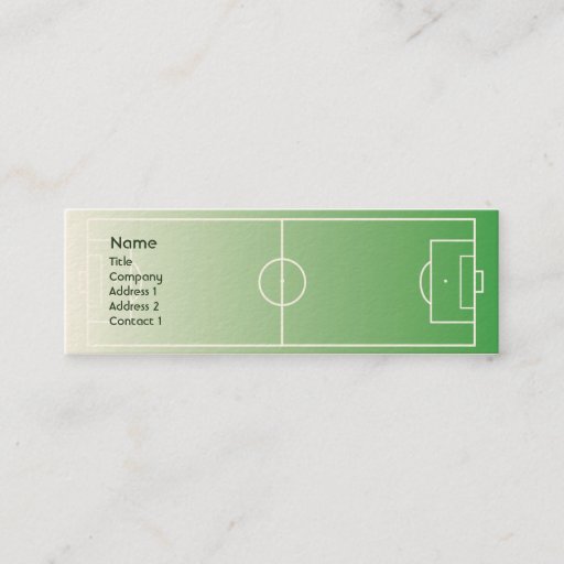 Customizable Soccerfield - Skinny Business Card Template