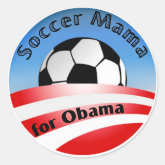 SoccerMamaforObama Classic Round Sticker