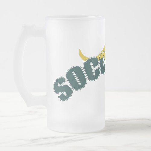 Socceroos kangaroos logo for Australians Frosted Glass Beer Mug