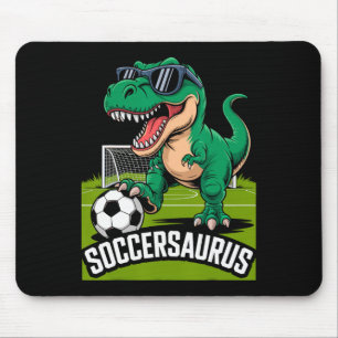 Soccersaurus Dinosaur T-rex Soccer Goalie Player F Mouse Pad