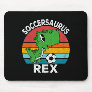 Soccersaurus Rex Soccer Dinosaur For Boys Kids  Mouse Pad