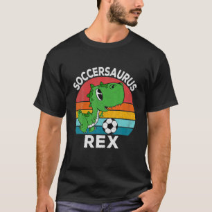 Soccersaurus Rex Soccer Dinosaur For Boys Kids T-Shirt