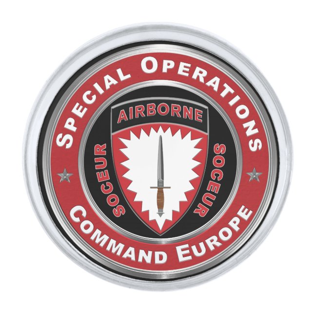 SOCEUR  SILVER FINISH LAPEL PIN (Front)