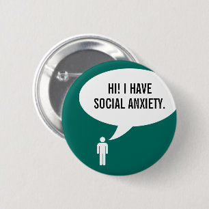 SOCIAL ANXIETY speech bubble Button