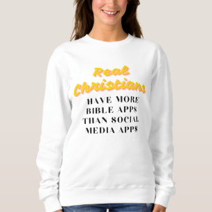 Social Apps Women's Sweatshirt – Funny Christian 