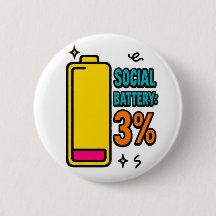 Social Battery 3 Percent – Funny Neurospicy Introv