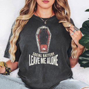 Social Battery Coffin Leave Me Alone T-Shirt