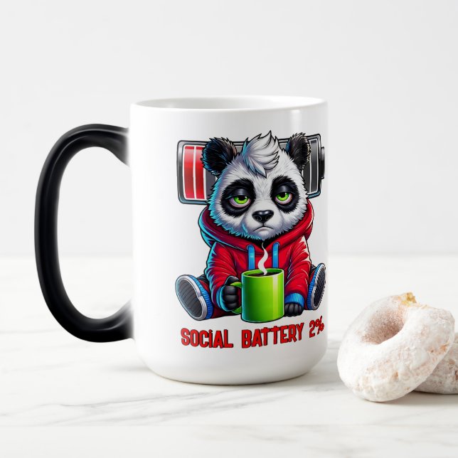 Social Battery Color Morph Mug (With Donut)