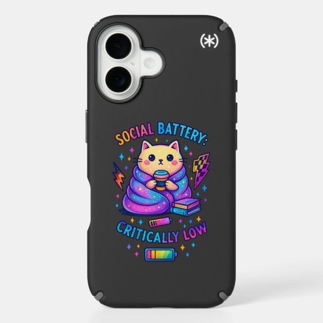 Social Battery Critically.... Speck iPhone Case (Front)