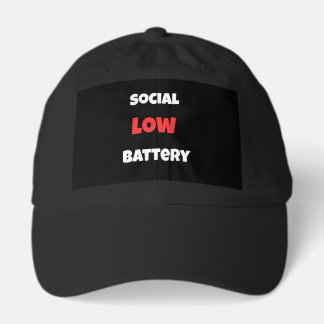 Social Battery Low Minimalist Dad Hat - Sarcastic 