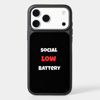 Social Battery Low Phone Case - Minimalist Introve