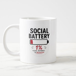 Social Battery Low Specialty Mug Funny Introvert