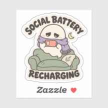 Social Battery Recharging Cozy Introvert Ghost