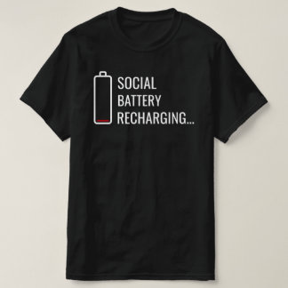 Social Battery Recharging Lifestyle Art T-Shirt