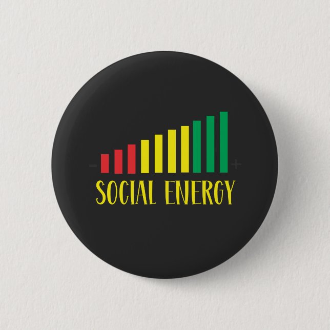 Social Battery Social Energy Introvert  Button (Front)