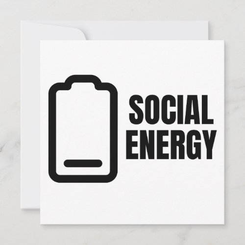 Social Battery Social Energy Introvert  Holiday Card