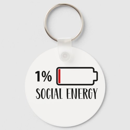 Social Battery Social Energy Introvert  Keychain