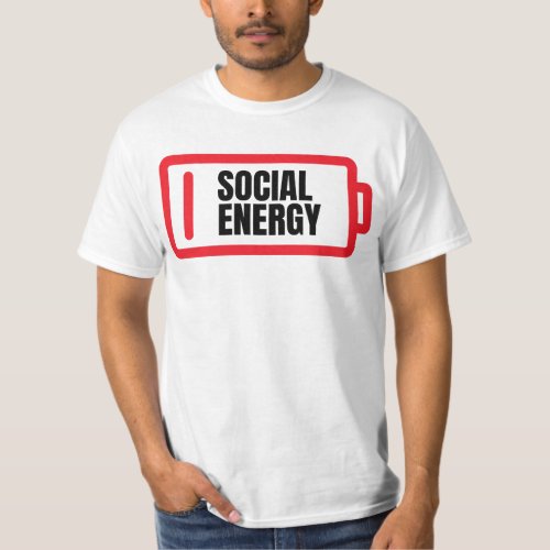 Social Battery Social Energy Introvert  T_Shirt