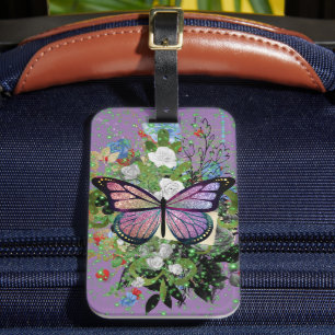 Social Butterfly 2 Luggage Tag
