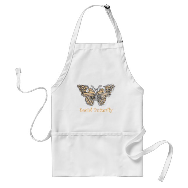 Social Butterfly Adult Apron (Front)