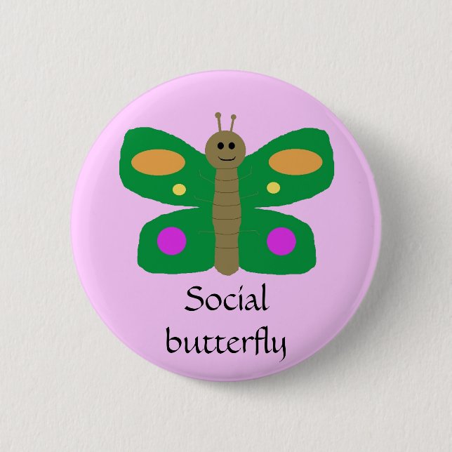 Social Butterfly pin (Front)