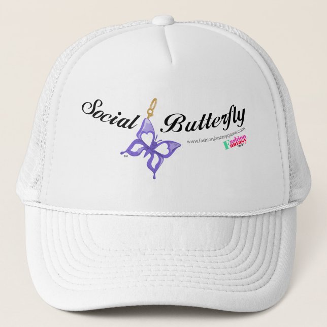 Social Butterfly Trucker Hat (Front)