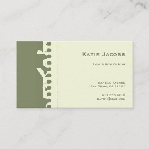 Customizable Social Calling Cards Business Card