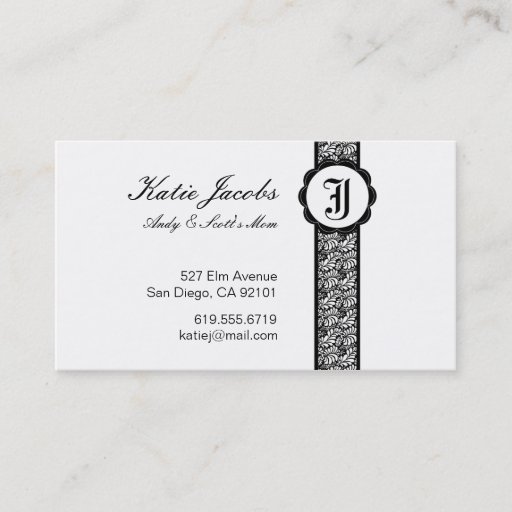Customizable Social Calling Cards Business Card Template