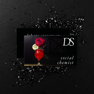 Social Chemist Modern Event or Party Bartender Business Card
