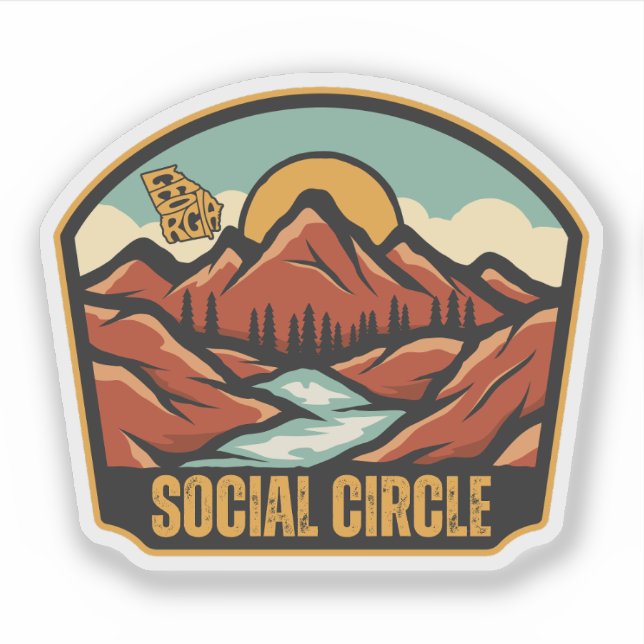 Social Circle, Georgia Sticker (Front)