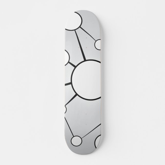 Social Circles Diagram Design Skateboard Deck (Front)