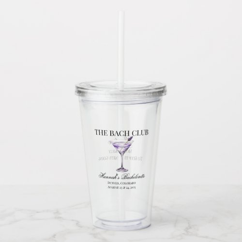 Social Club Lavender Cocktail The Bach Girls Trip Acrylic Tumbler