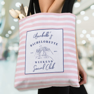 Social Club Preppy Bachelorette Party Tote Bag