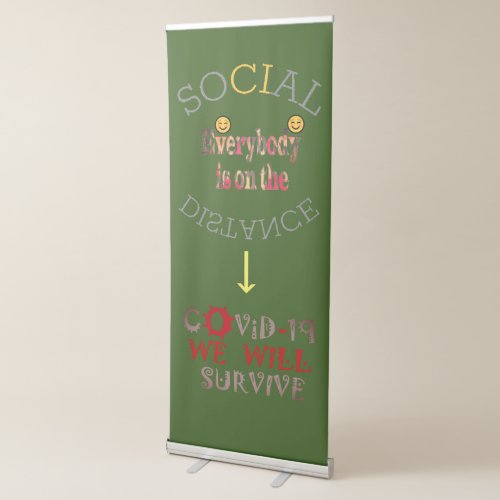 Social Distance and Social gathering Rules Retractable Banner