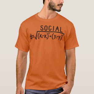 Social Distance formula Light Blue  T-Shirt