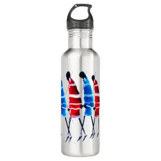 Social Distance Happy People Masai Morans Stainless Steel Water Bottle