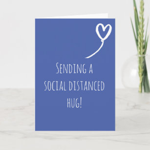 Social Distance Hug Miss You Birthday Card