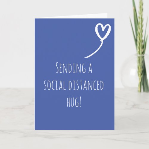 Social Distance Hug Miss You Birthday Card