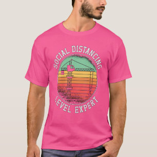 Social Distance Level Expert Crane Operator Retro T-Shirt
