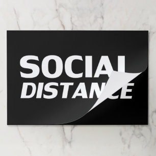 Social Distance modern typography funny placemats