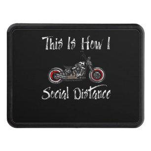 Social Distance Motorcycle Biker Riding Hitch Cover