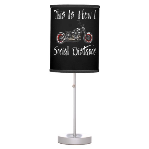 Social Distance Motorcycle Biker Riding Table Lamp